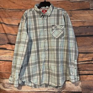 Ecko Unltd Plaid Shirt XXL Long Sleeve Button Down Rhino Brand Pocket Preppy